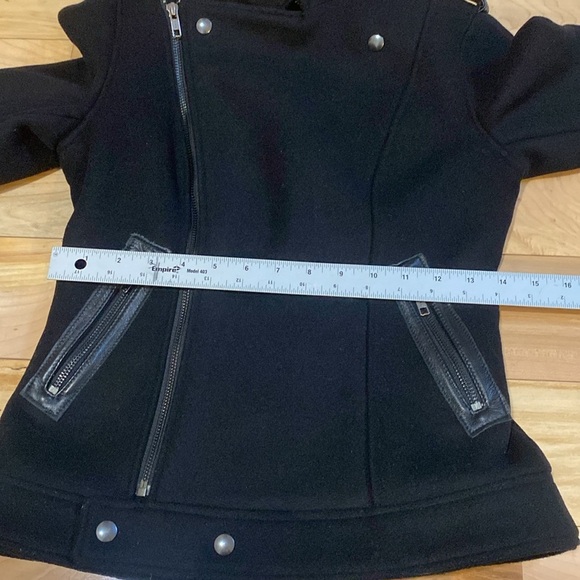 Obakki Moto Wool and Leather-Trimmed Jacket - Picture 4 of 16